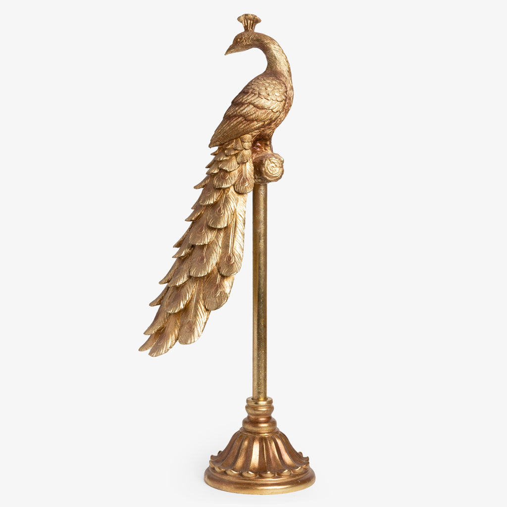 Gold Peacock On Stand