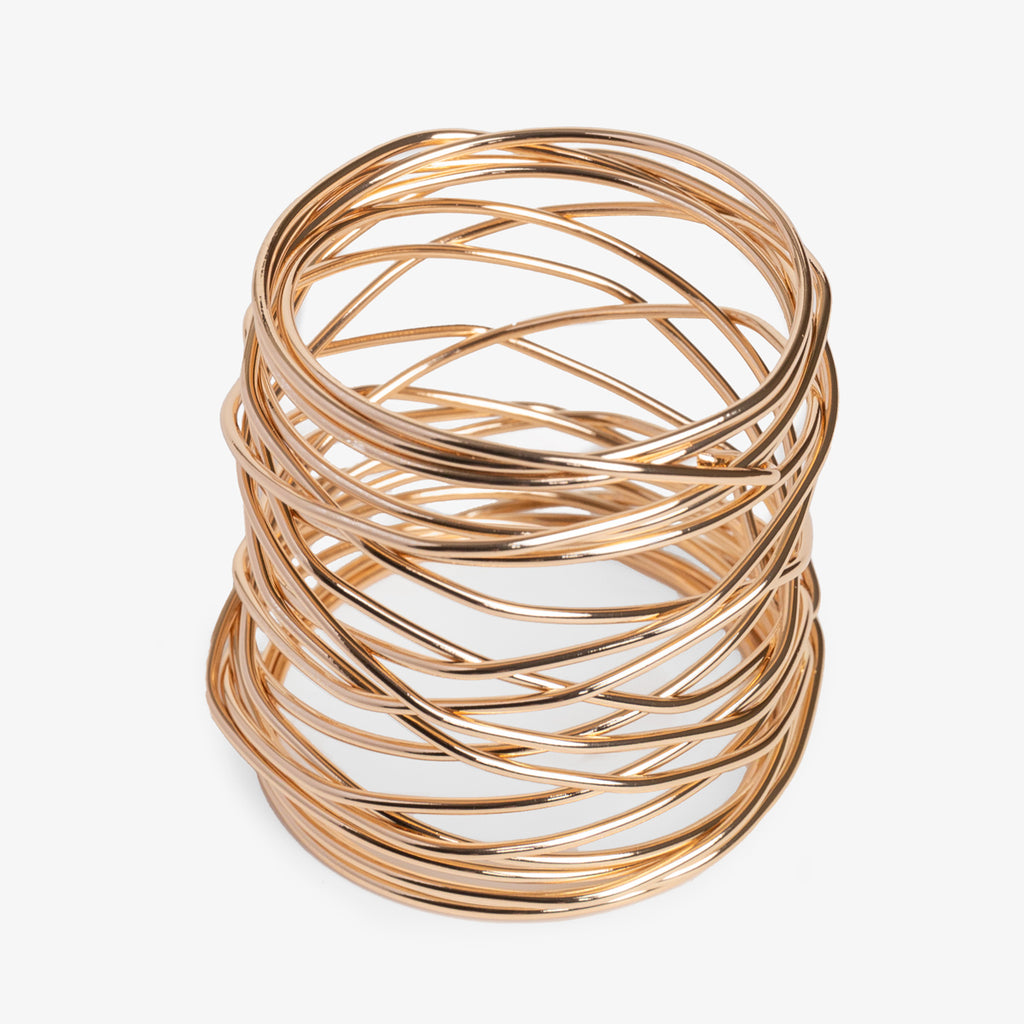 Gold Spiral Napkin Ring Inside