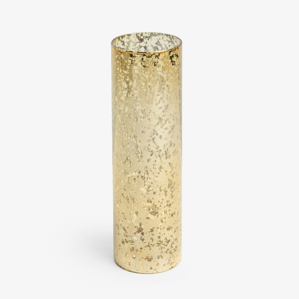 Glass Cylinder Vases Set Of Six Gold