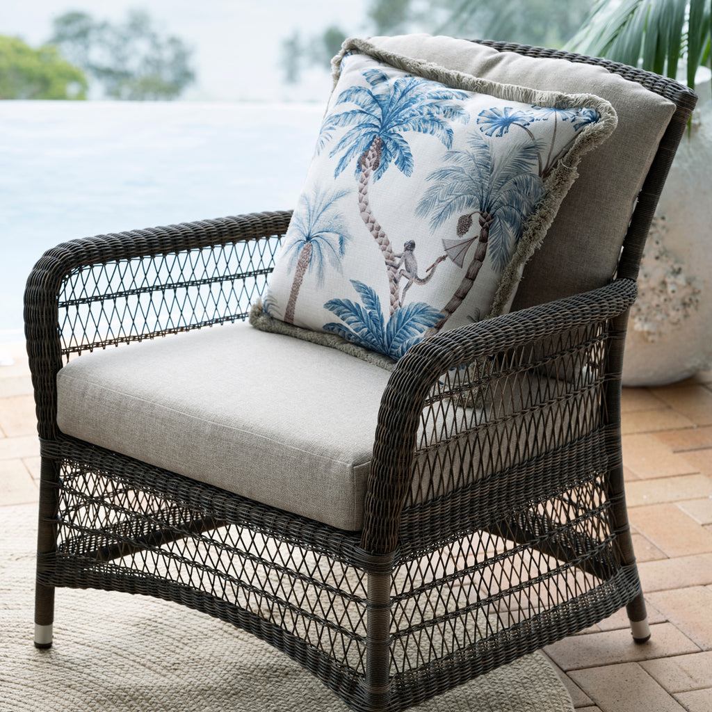 Hampton Outdoor Armchair Natural With Linen