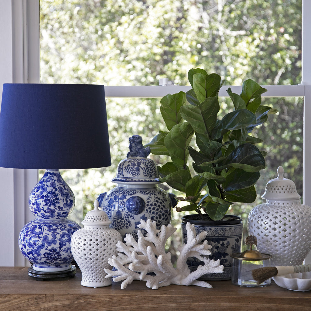 Calabash Lamp Blue & White
