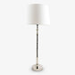 Bamboo Lamp Silver: White Shade