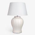 Large Woven Ceramic Lamp White Front