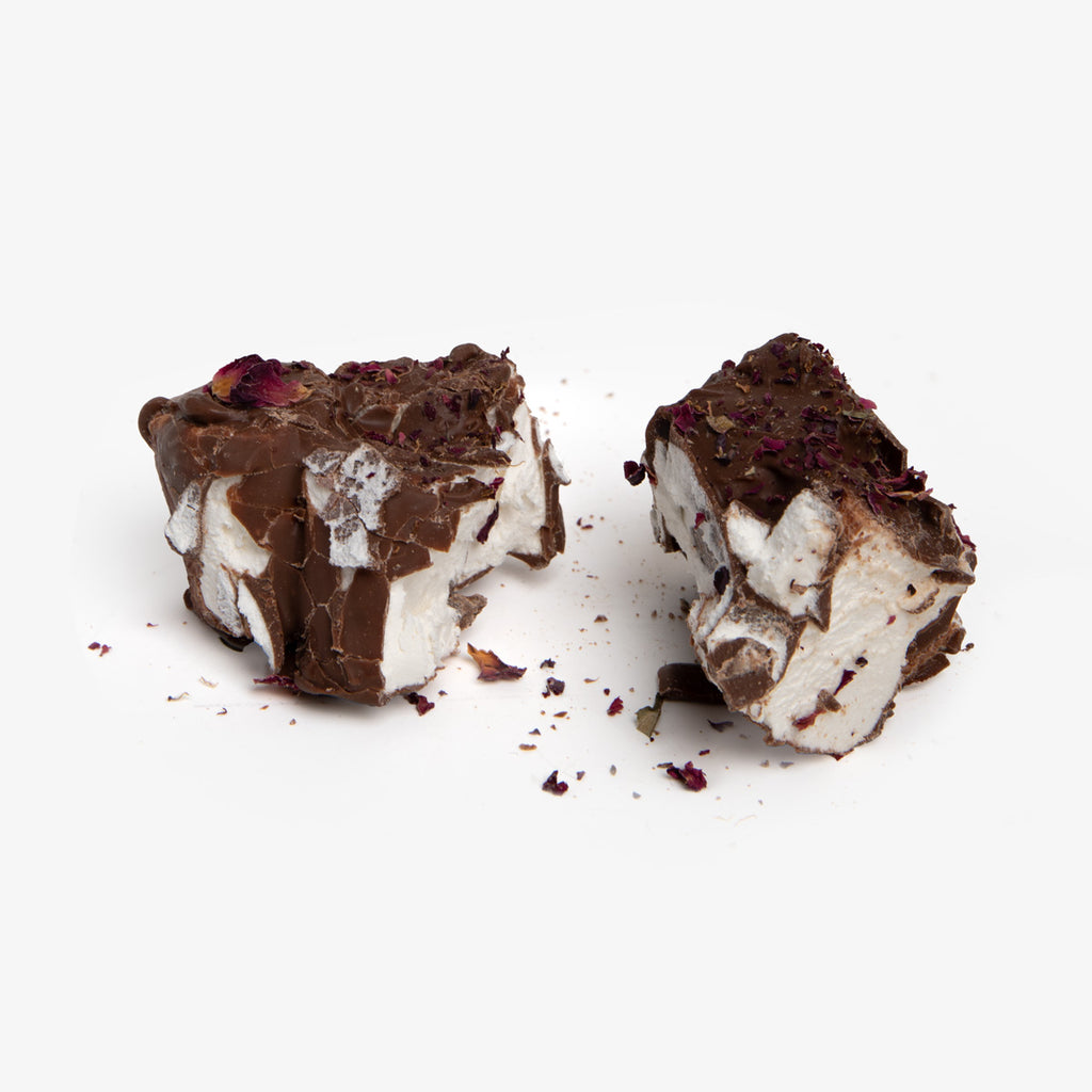 Rocky Road Milk Chocolate With Rose Petals 300g