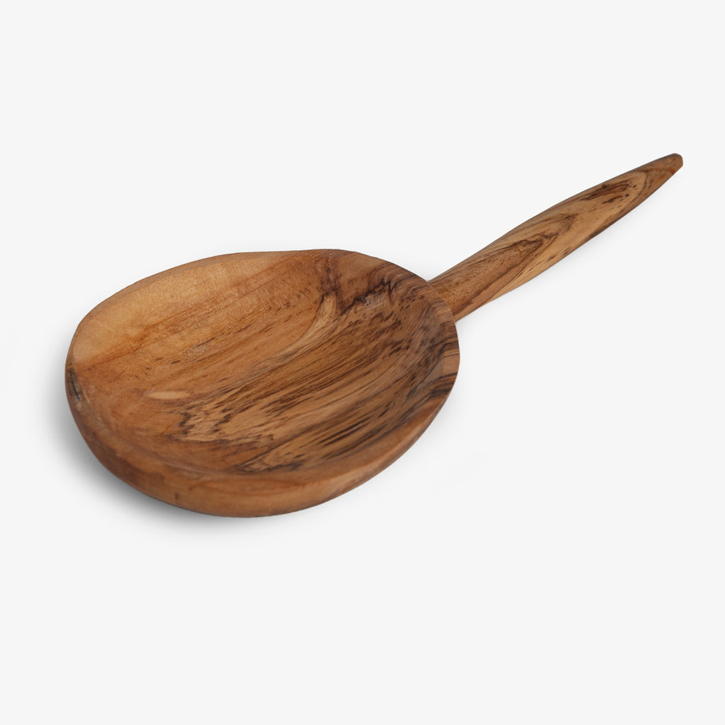 Olive Wood Serving Spoon Mini Flat