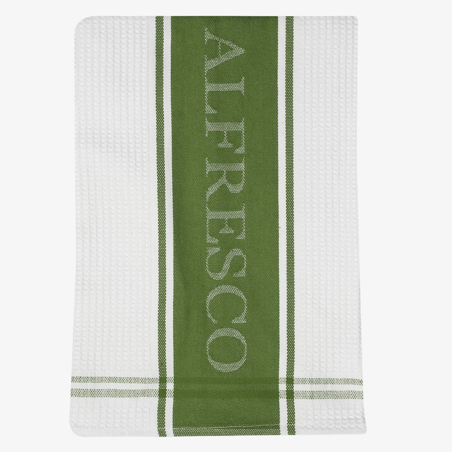 Alfresco Tea Towel Green Front