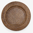 Rattan Placemat Charger Recessed Brown