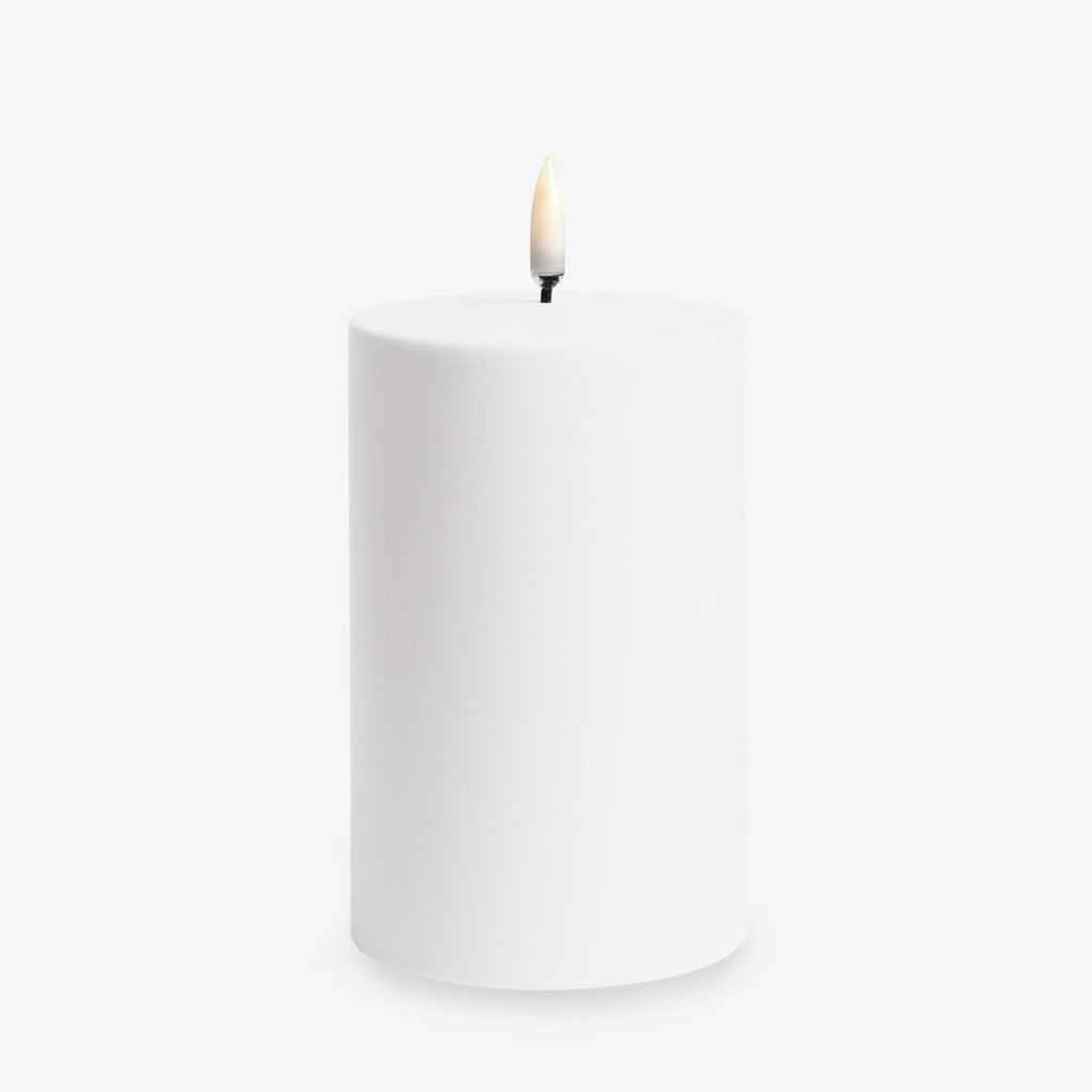 Uyuni Lighting Flameless Outdoor Candle Nordic White 8W x 13H cm