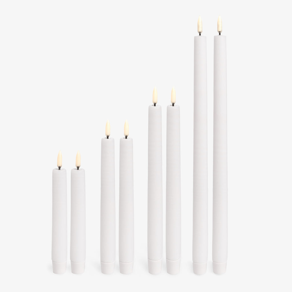 Uyuni Lighting Flameless Tapered Candles Nordic White 2pkt