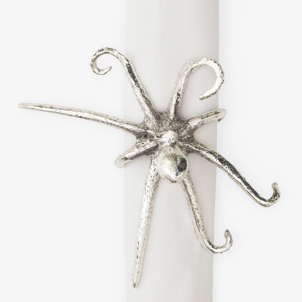 Octopus Napkin Ring Silver