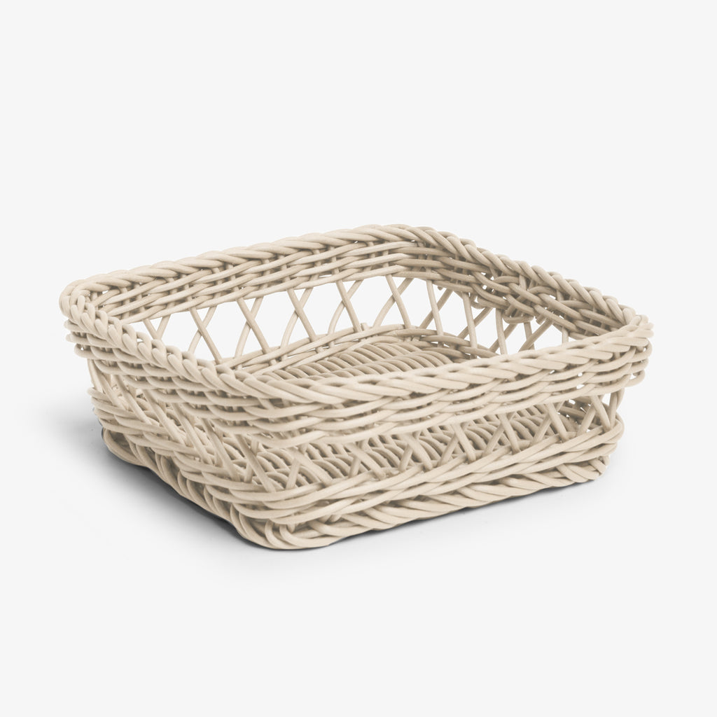 Osier Basket Small Square Eggshell