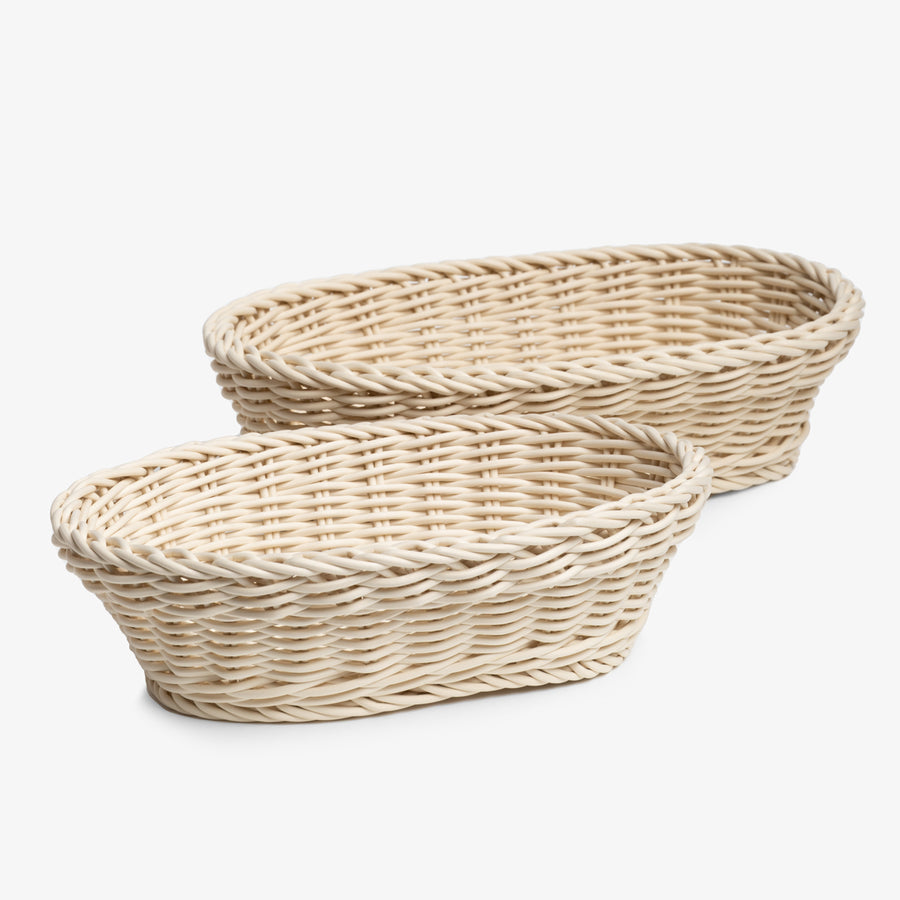 Osier Eggshell Oval Baskets Grouped