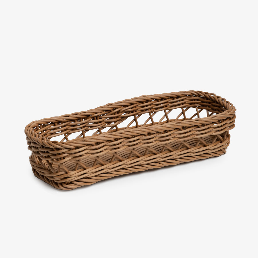 Osier Nutmeg Slim Rectangular Basket