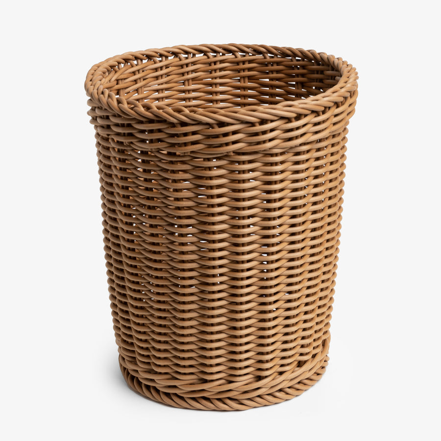 Osier Nutmeg Tall Round Basket Front