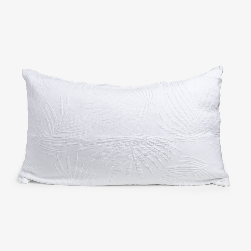 Palm Leaf Sham Pillowcase White 50 x 75cm