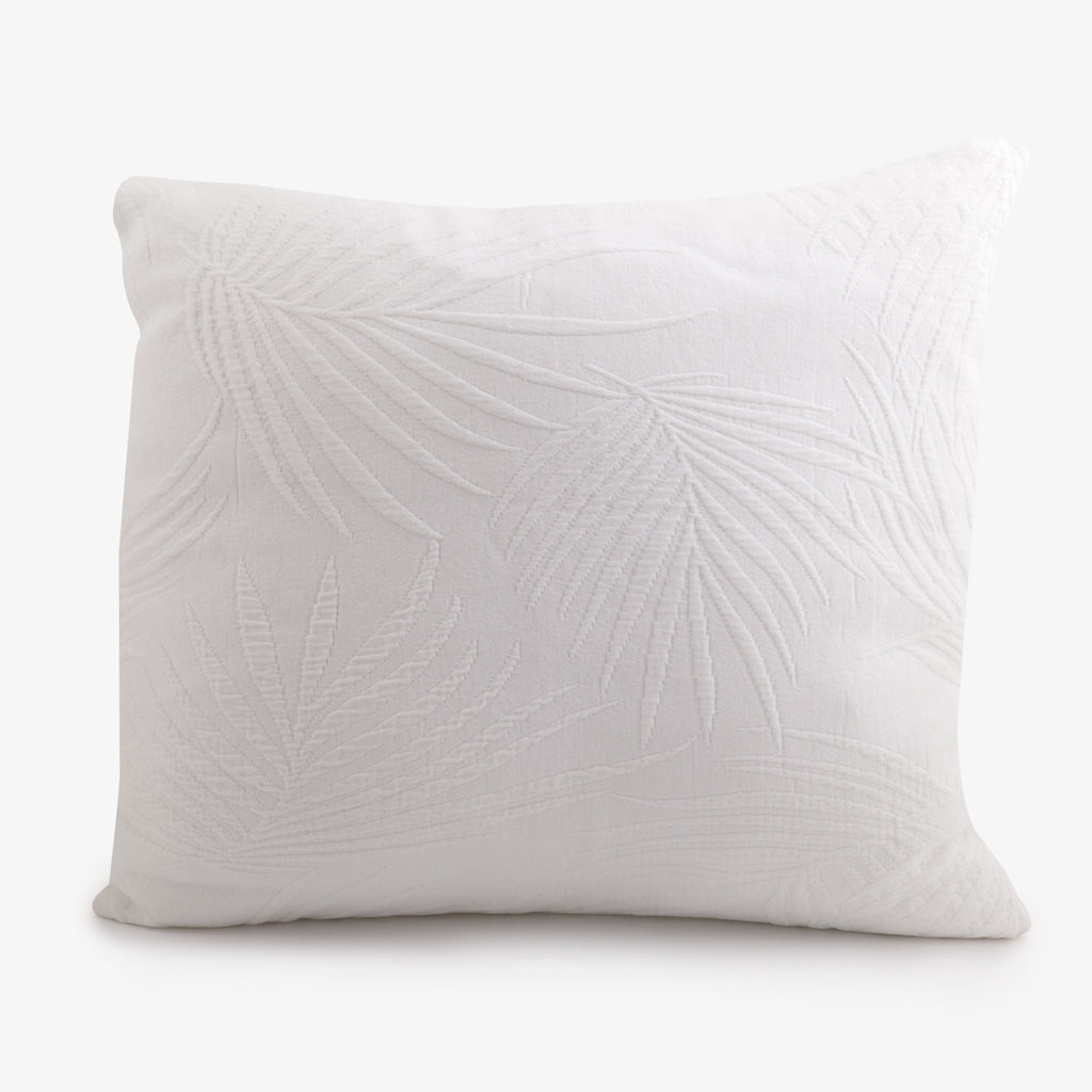 Palm Leaf Cushion Cover White
