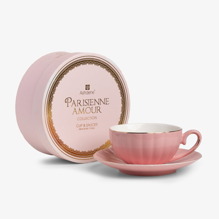 Pink Parisienne Cup & Saucer with Box