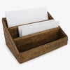 Rattan Letter Holder Organiser Brown Front