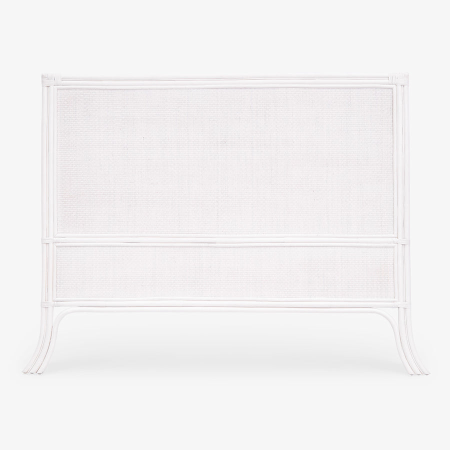 Rattan Indies Bedheads White Front