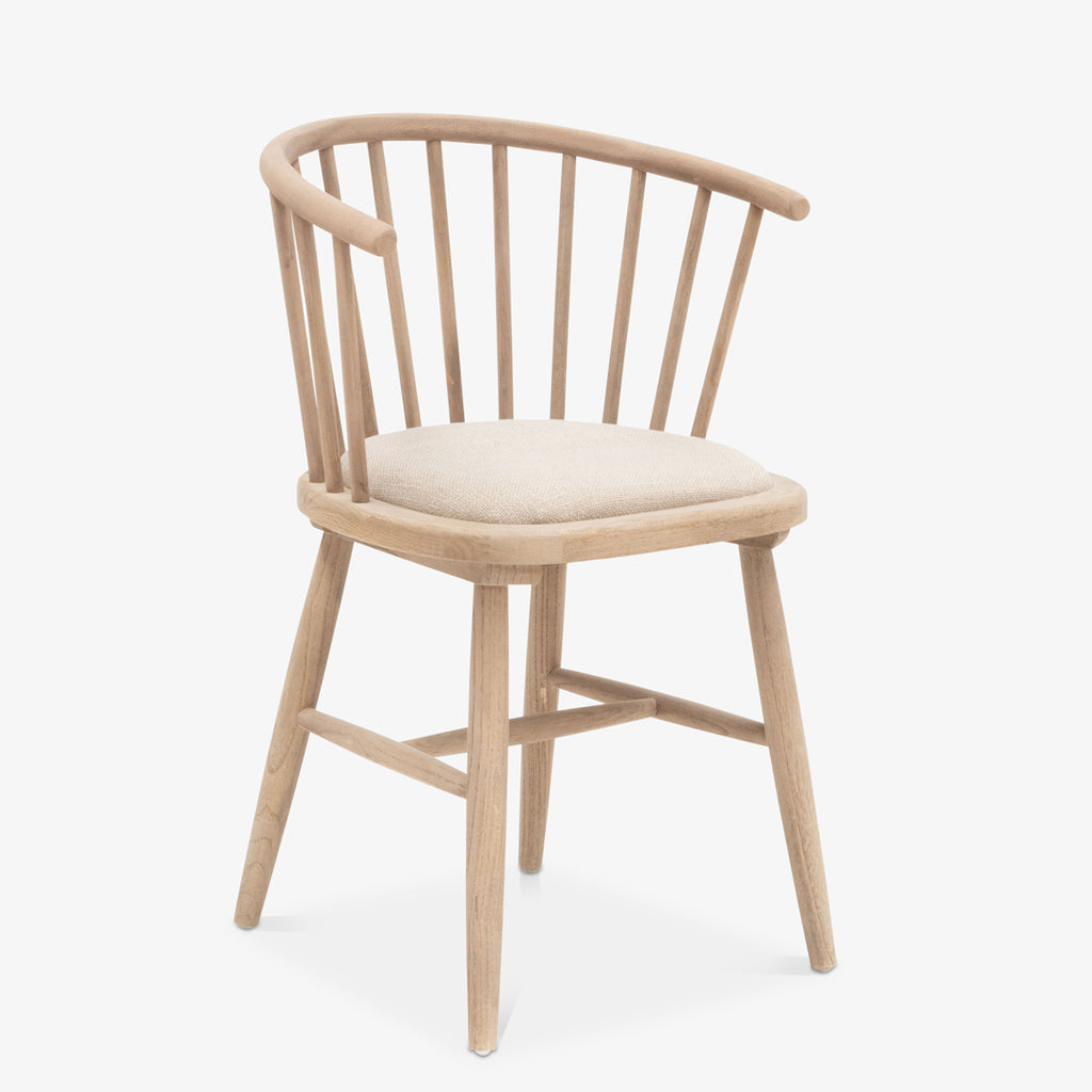 Curved Stripe Backed Dining Chair