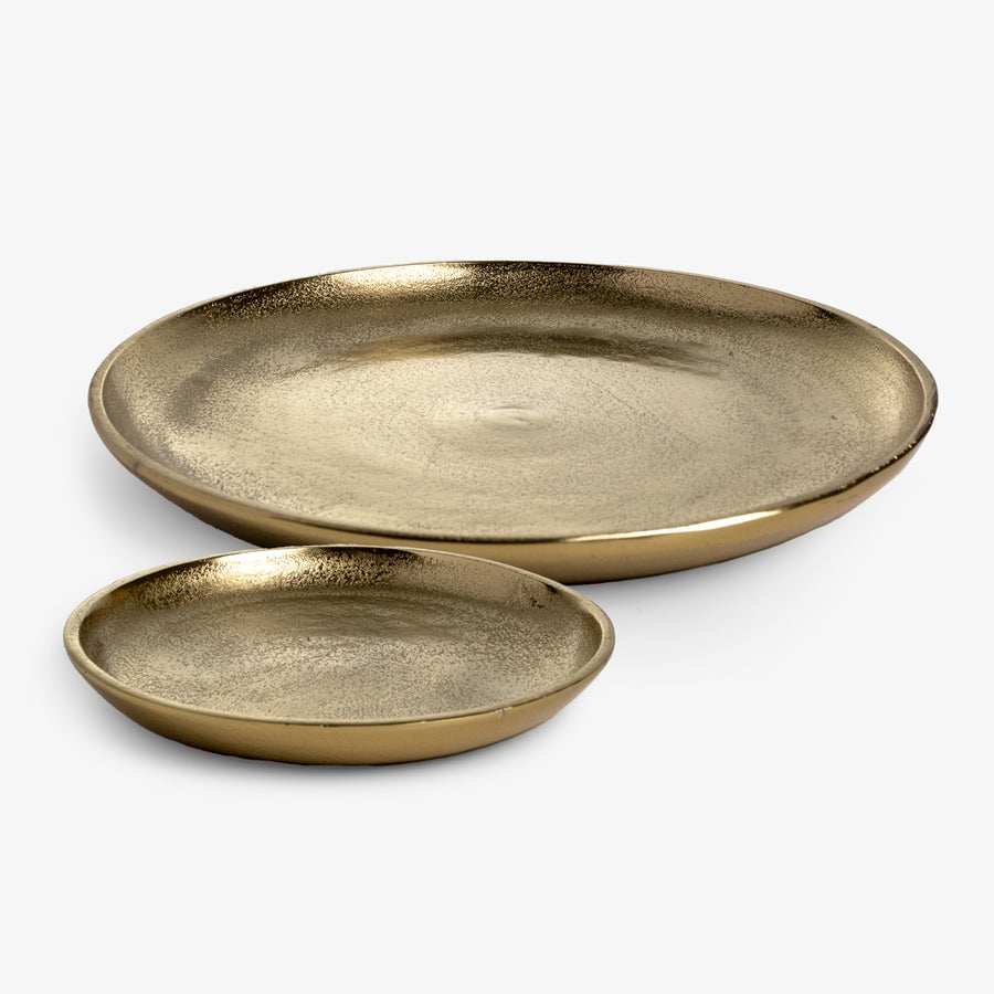 Round Gold Trays Grouped