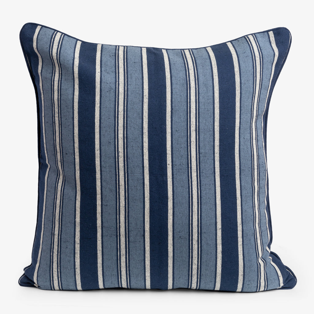 Royal Nautical Multi-Stripe Cushion Cover