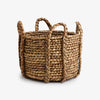 Water Hyacinth Baskets With Handles Round Medium