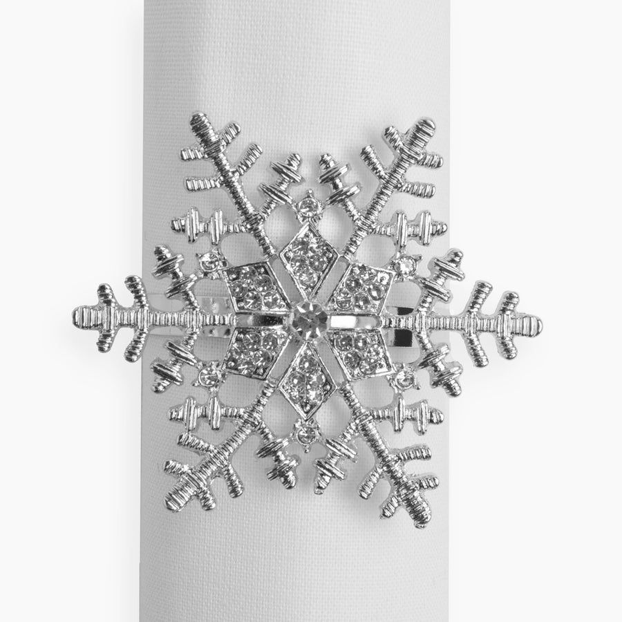 Napkin Ring Silver Snowflake Napkin Ring Alfresco Emporium