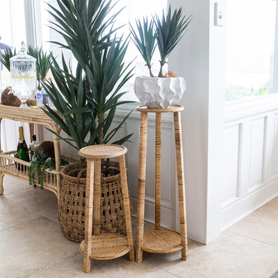 Rattan Pot Plant Stands Natural Styled