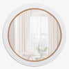 Tahiti Round Mirror White Front