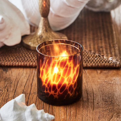 Tortoise Shell Candle Holder Styled