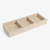 Verona Travertine Tray Divided 3 Front