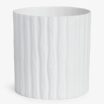 Bamboo Bisque Candle Refill Holder White Front