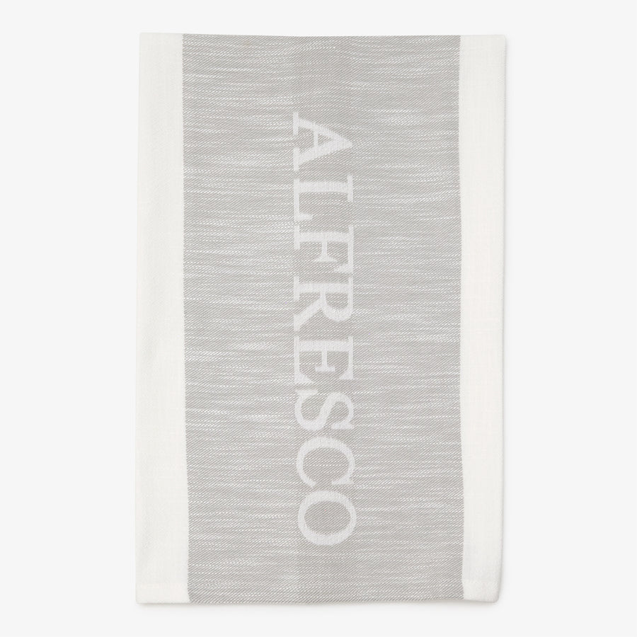 Alfresco Tea Towel Slub Beige Folded