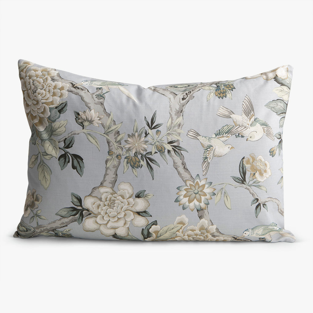 Aviary Cushion Cover With Flax Back Rectangular