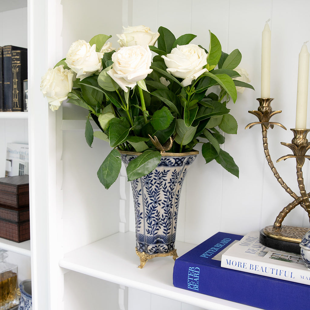 Barclay Vase With Dragon Fly 30cm On Shelf