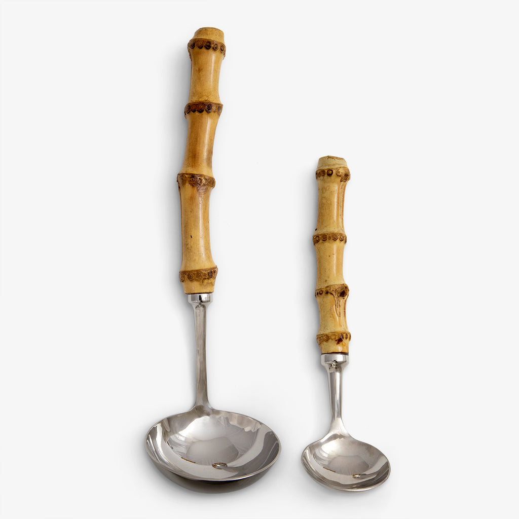 Bamboo Cutlery Ladles Silver