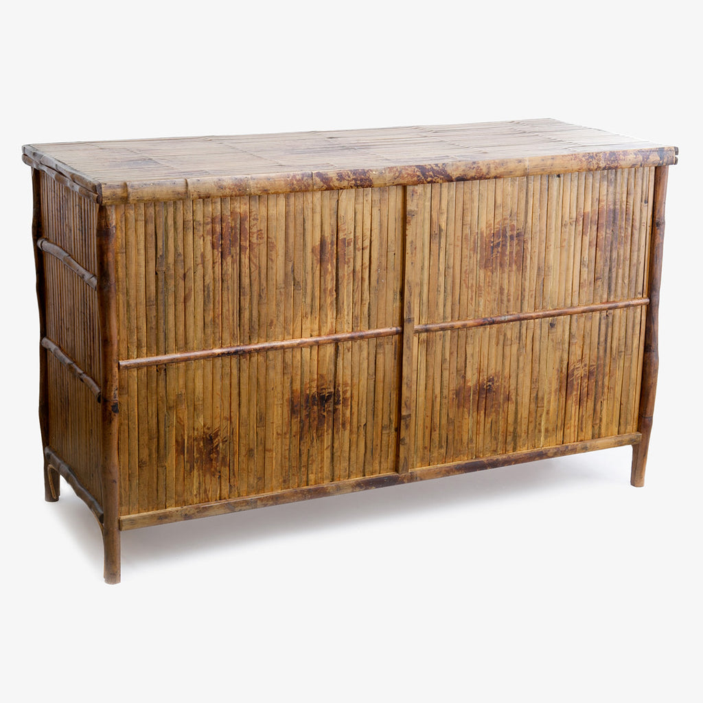 Bamboo Dresser Six Drawer Natural Back