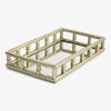 Bamboo Mirror Tray Rectangular Champagne Small