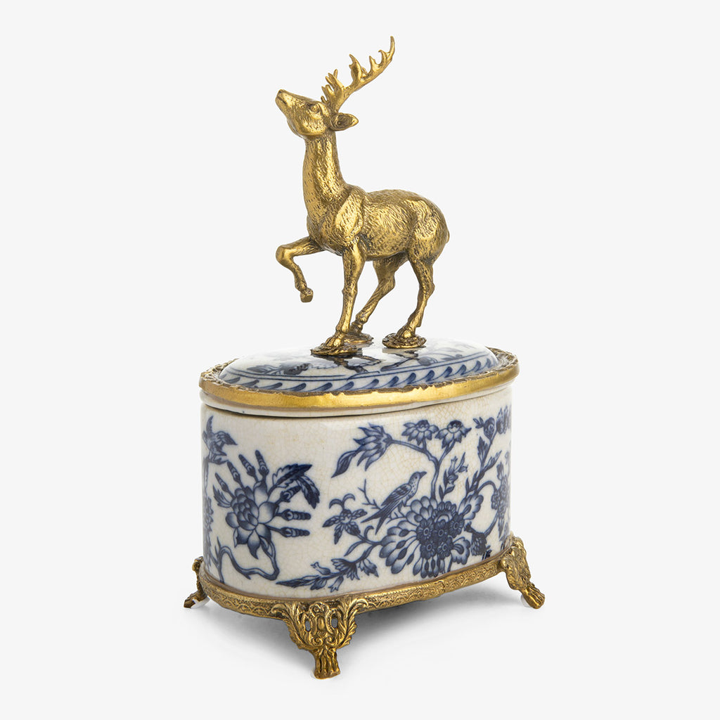 Barclay Oval Box With Deer