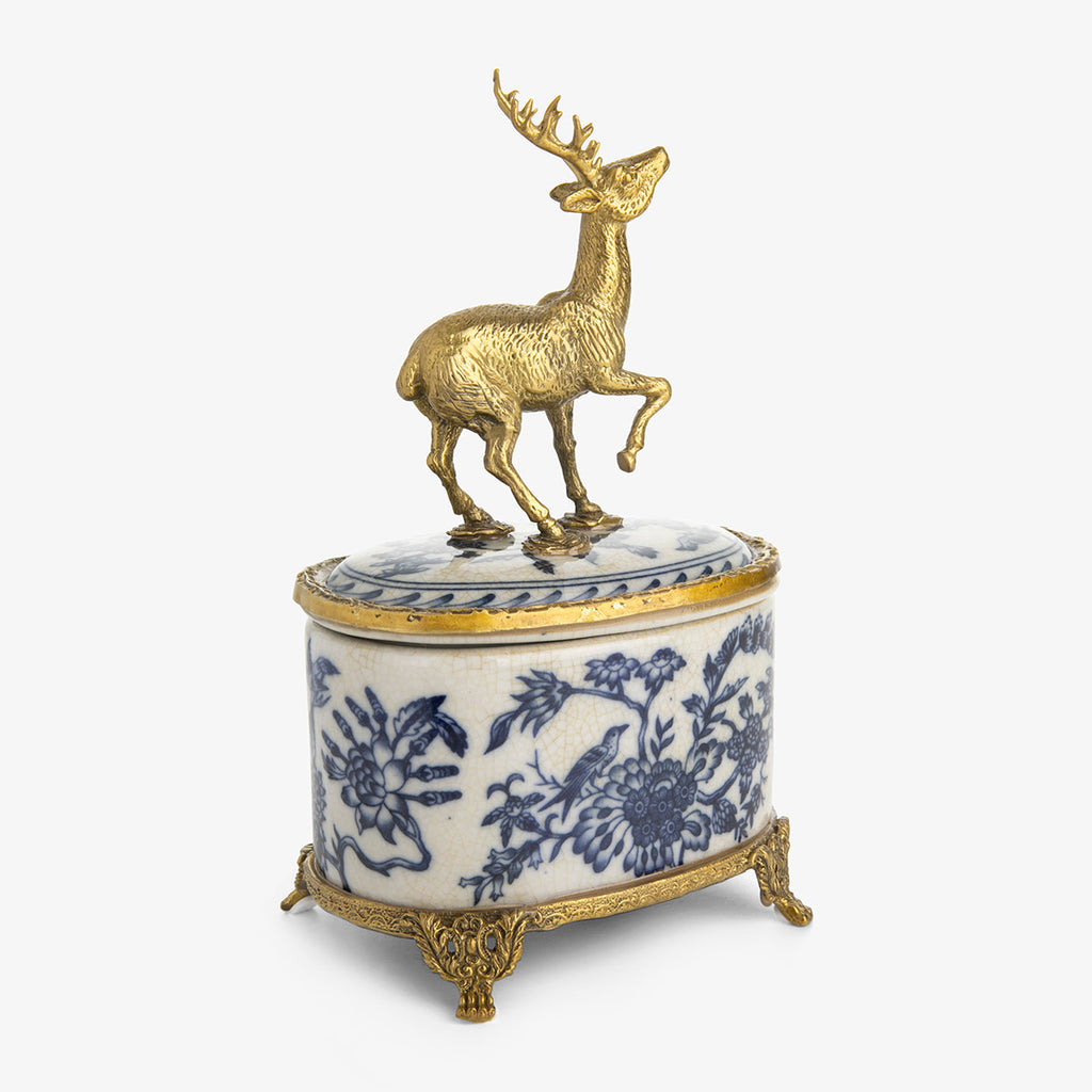 Barclay Oval Box With Deer