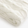 Bemboka Angora & Merino Chunky Cable Throw Natural Close Up