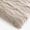 Bemboka Angora & Merino Chunky Cable Throw Wheat Close Up