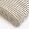 Bemboka Angora & Merino Wide Rib Throw Wheat Close Up