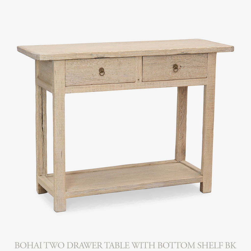 Bohai Two Drawer Tables With Bottom Shelf