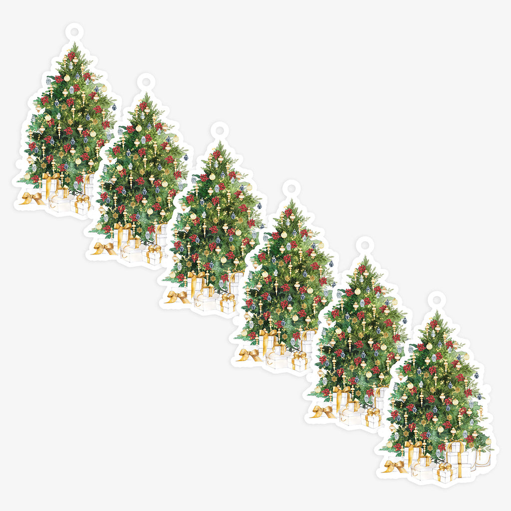 Christmas Tag Tree Set Of Six