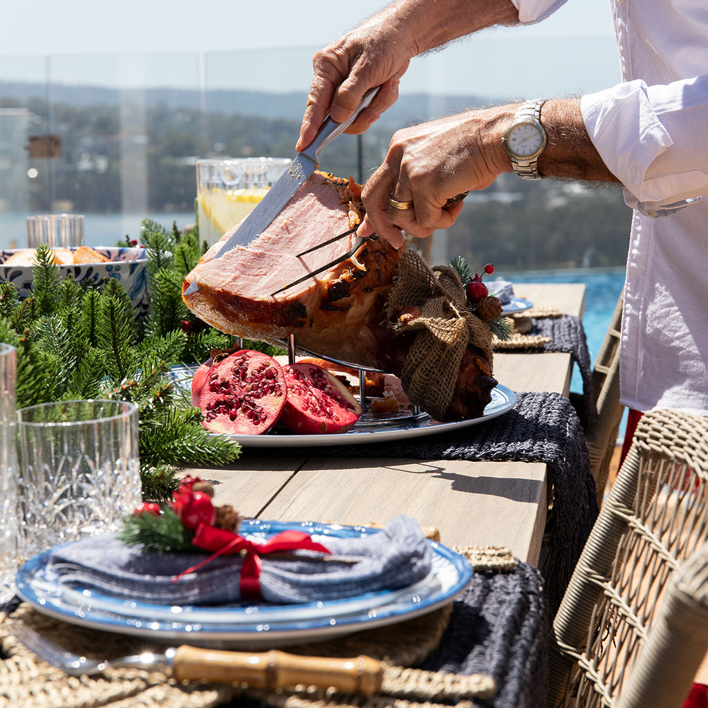 Chrome Ham Stand Carving