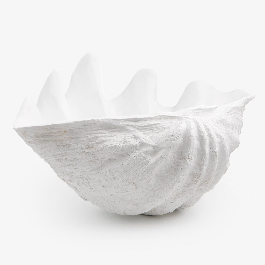 Clam Shell White 84cm Back