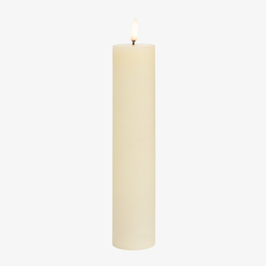 Classic Ivory Lux Flameless Candles 5cm Wide 22H