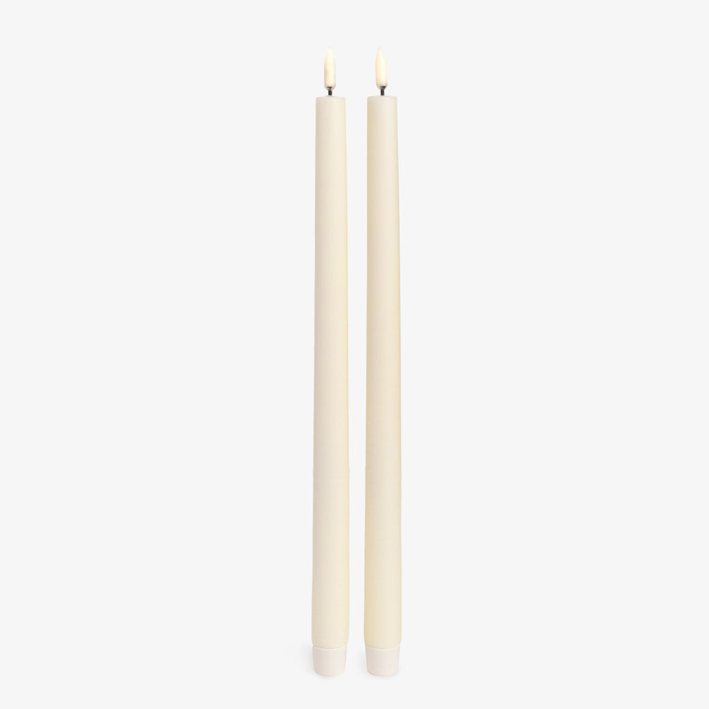 Uyuni Lighting Flameless Tapered Candles Classic Ivory 2pkt